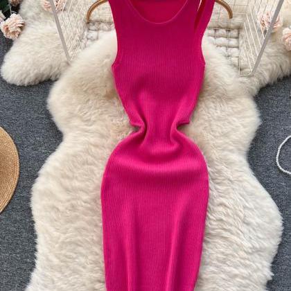 Fashion Knitting Sexy Bodycon Mini Dress Women..