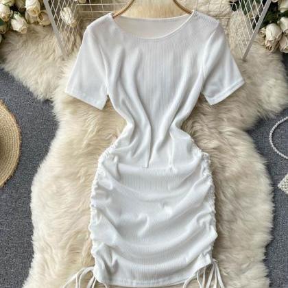 Fashion Ruched Bodycon Party Dress For Women Short..