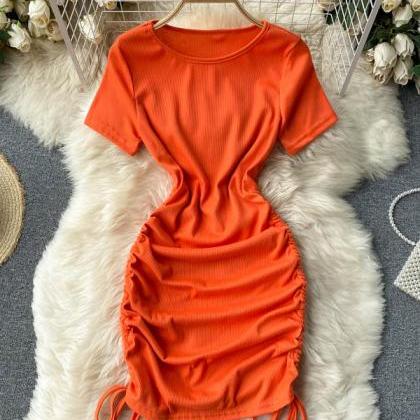 Fashion Ruched Bodycon Party Dress For Women Short..
