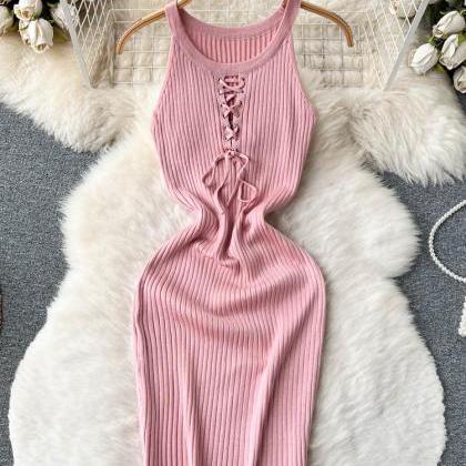 Fashion Sexy Package Hips Mini Dress Women Knitted..