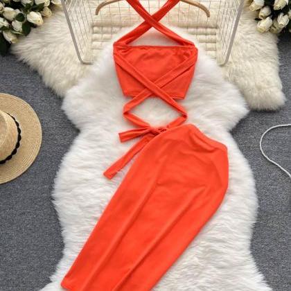 Holiday Beach Two Piece Suits Women Dress Set..
