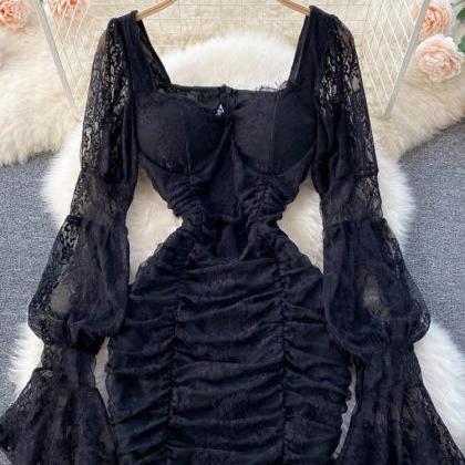 Romantic Women Lace Bodycon Party Dress Elegant..