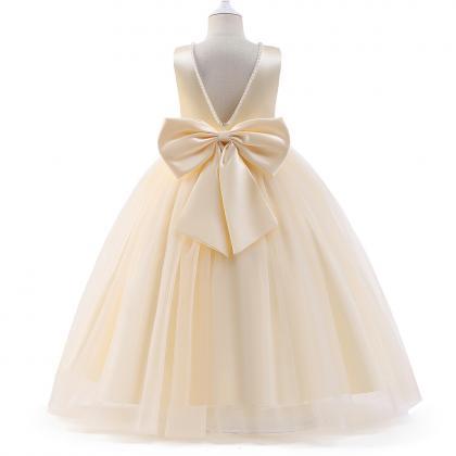 Flower Girl Bridesmaid Dress Long Ball Gown..