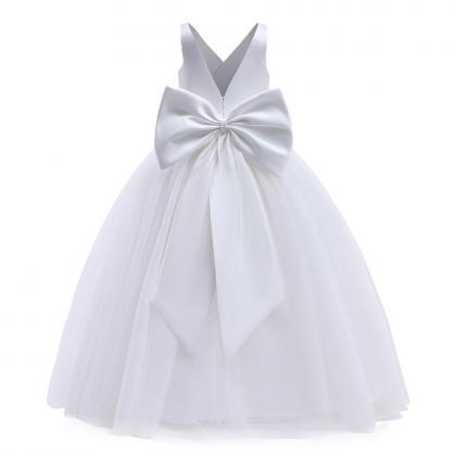 Flower Girl Bridesmaid Dress Long Ball Gown..