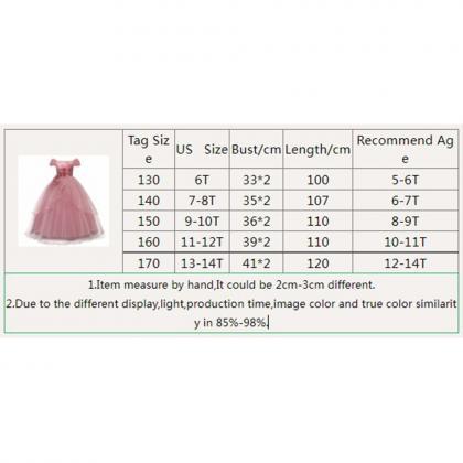 Girls Party Dresses Sequined Bow Gala Prom Gown..
