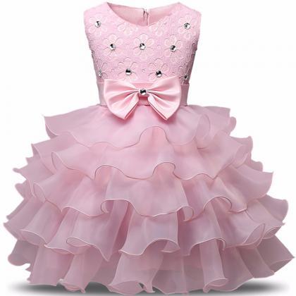 Kids Dresses For Girls Ball Gown Party Evening..