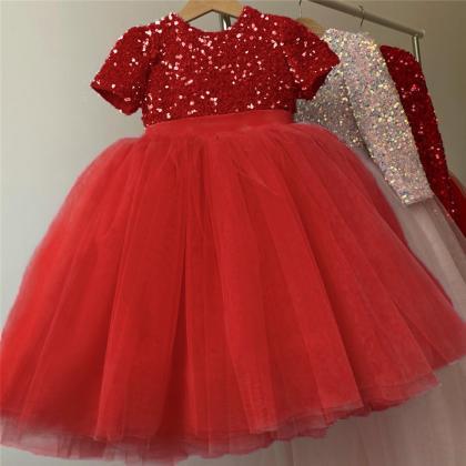 Little Girls Short Sleeves Princess Dresses For..