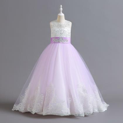 Elegant Girl Dress For Wedding Teen Girl Sequin..