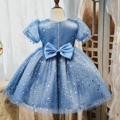 Evening Party Princess Dress For Toddler Girl Star..