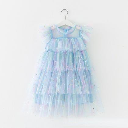 Children's Clothing Super Fairy Girl Princess Dress Child Suspender Skirt Dress