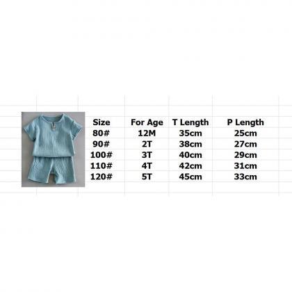 Boy Clothing Set Girl Clothes Sets Solid Cotton..