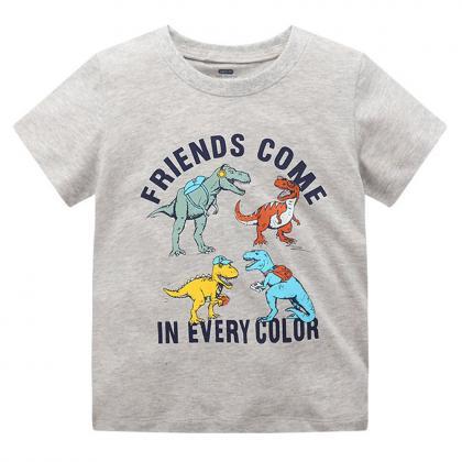 Boys T-shirts For Cartoon Printed Short-sleeve..