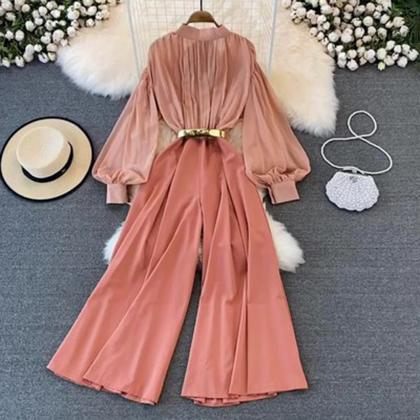 Women Casual Loose Long Sleeve Jumpsuits Female..