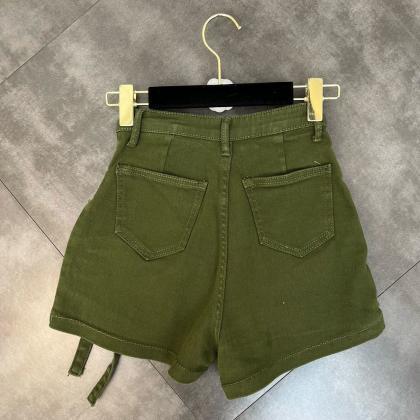 Utility-inspired Zipper Cargo Shorts