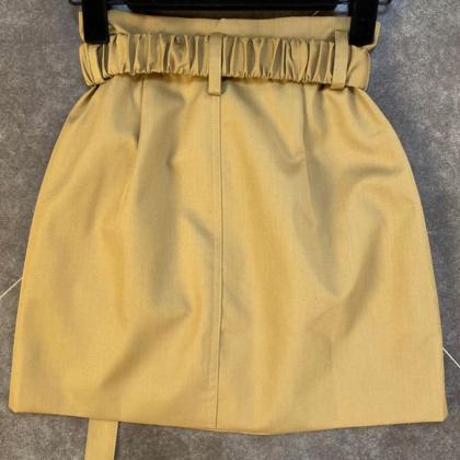 Fashion Simple Pocket Belts Cargo Skirt..