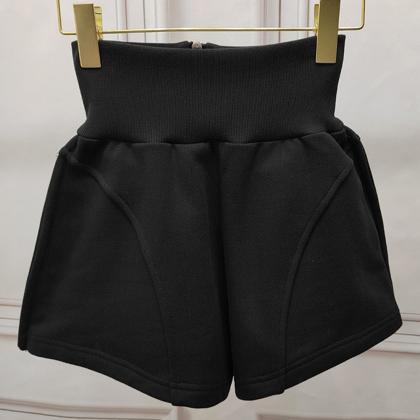 Fashion Solid Color Simple Office Lady Shorts..