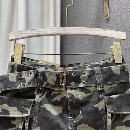 Trend Camouflage Bandage Cargo Skirt..