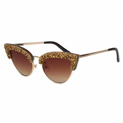 Fashion Cat Eye Sunglasses Women Designer Vintage..