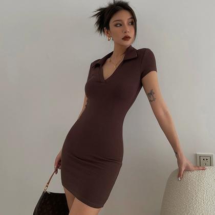 Fashion Short Sleeve Bodycon Mini Dress