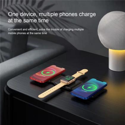 3 In 1strong Magnetic Wireless Charger Pad Stand..