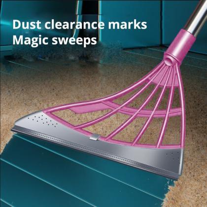 Pink Magic Broom Cleaning Bathroom Glass One Piece..