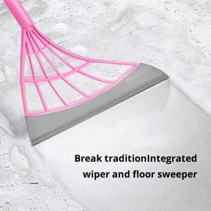 Pink Magic Broom Cleaning Bathroom Glass One Piece..