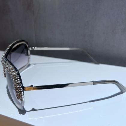 Luxury Oversized Sunglasses Women Metal Rimless..