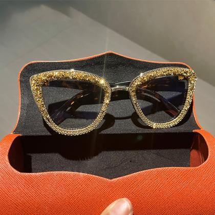Cat Eye Sunglasses Clear Lens Glasses Vintage..