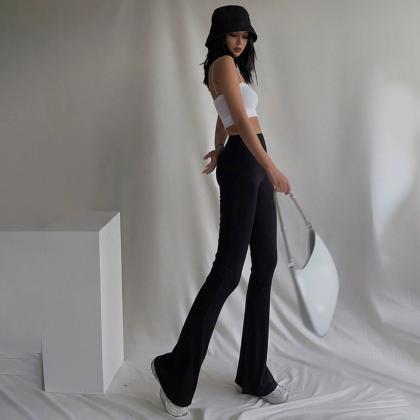 Casual Pants Trousers High Waist Stretch Sexy..