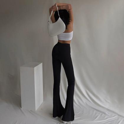 Casual Pants Trousers High Waist Stretch Sexy..