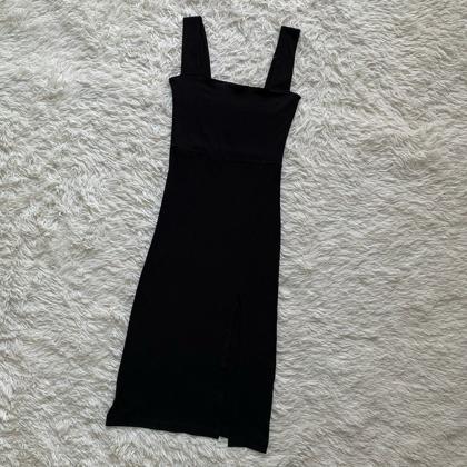 Sexy Backless Halter Party Dress Square Collar..