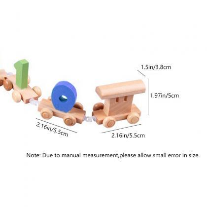 Wooden Digital Small Train Toy Set For..