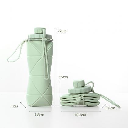 600ml Folding Silicone Water Bottle Sports Water..