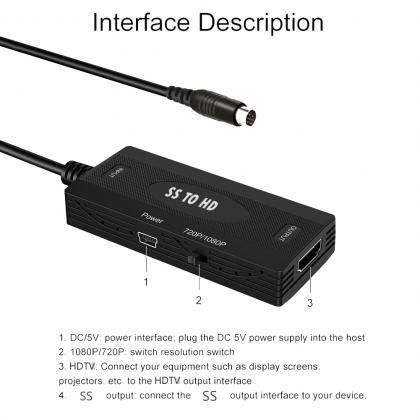 Portable Ss To Hdmi-compatible Converter For Sega..