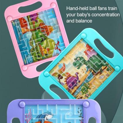 Cartoon 3d Palm Maze Game Toy Balance Ball..