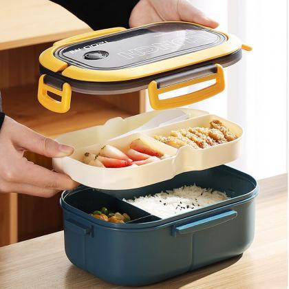 Single Double-layer Lunch Box Portable Compartment..