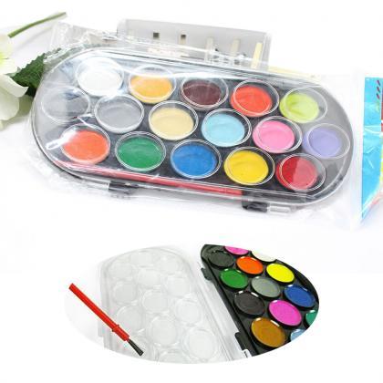 Gift Kids Handwork Paintbrush Paint Box 16 Colors..