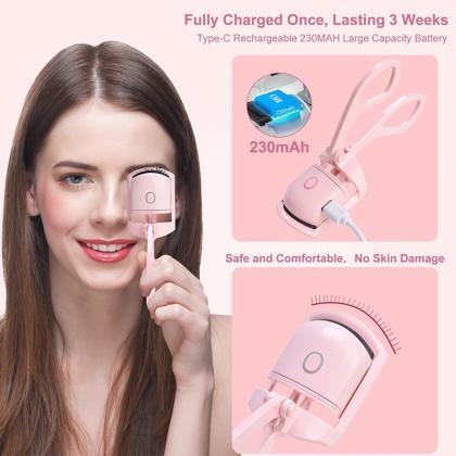 Heated Eyelashes Curler, Usb Rechargeable Electric..