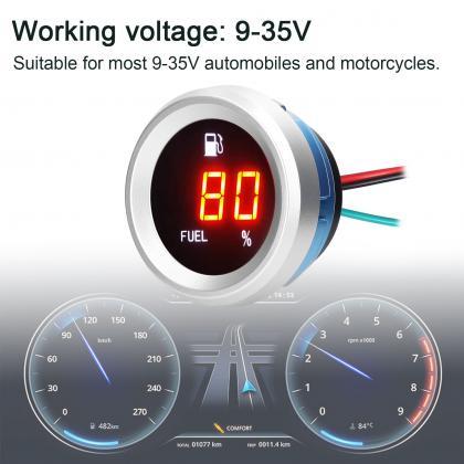 Digital Fuel Level Gauge With Flashing Alarm Car..
