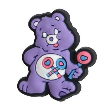 25pcs Cartoon Cute Rainbow Bear Pvc Soft Rubber..