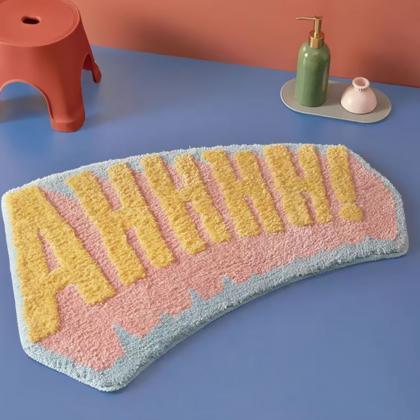 Special Curved Absorbent Floor Mat For Shower Room..