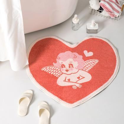 Bedroom Rug Pink Love Cute Girl Room Carpet Round..