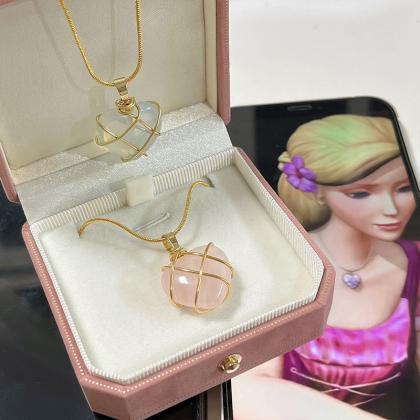 Fashion Opal Heart Necklace Crystal Castle..