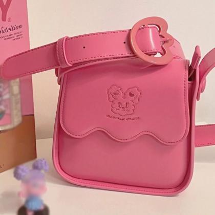 Y2k Pink Shoulder Bags For Women Black Wand Designer Luxury