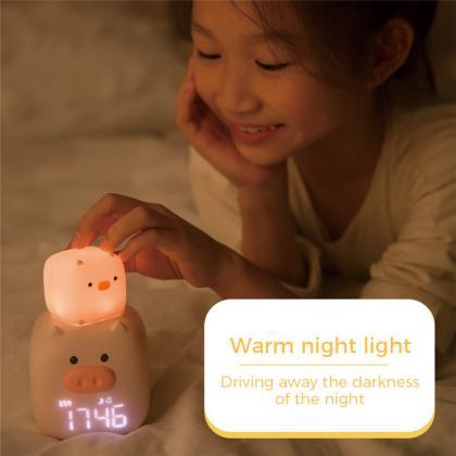 Pig Night Light Usb Rechargeable Silicone Night..
