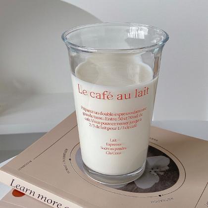 Transparent Glass Cup Coffee Latte Fruit Juice..