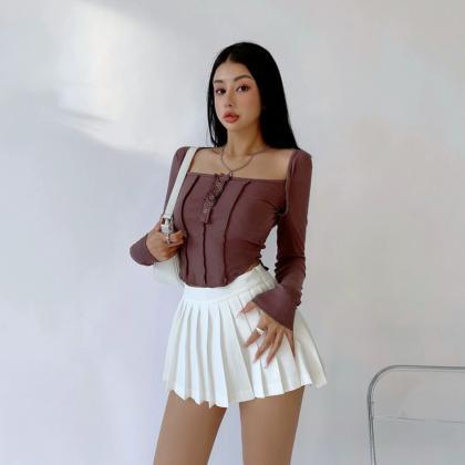 Sexy Pleats High Waist Mini Skirt