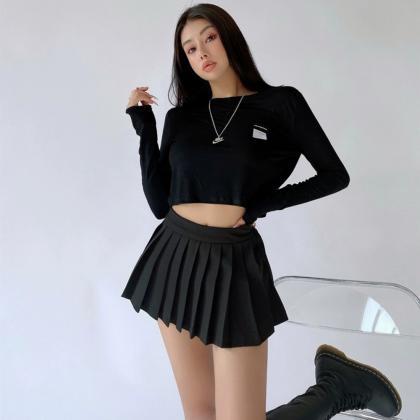 Sexy Pleats High Waist Mini Skirt