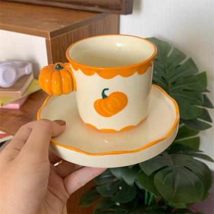 300ml Korean Style Cute Pumpkin Coffee Cup Heat..