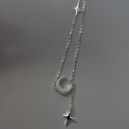 Popularity Fashion Moon Star 925 Sterling Silver..
